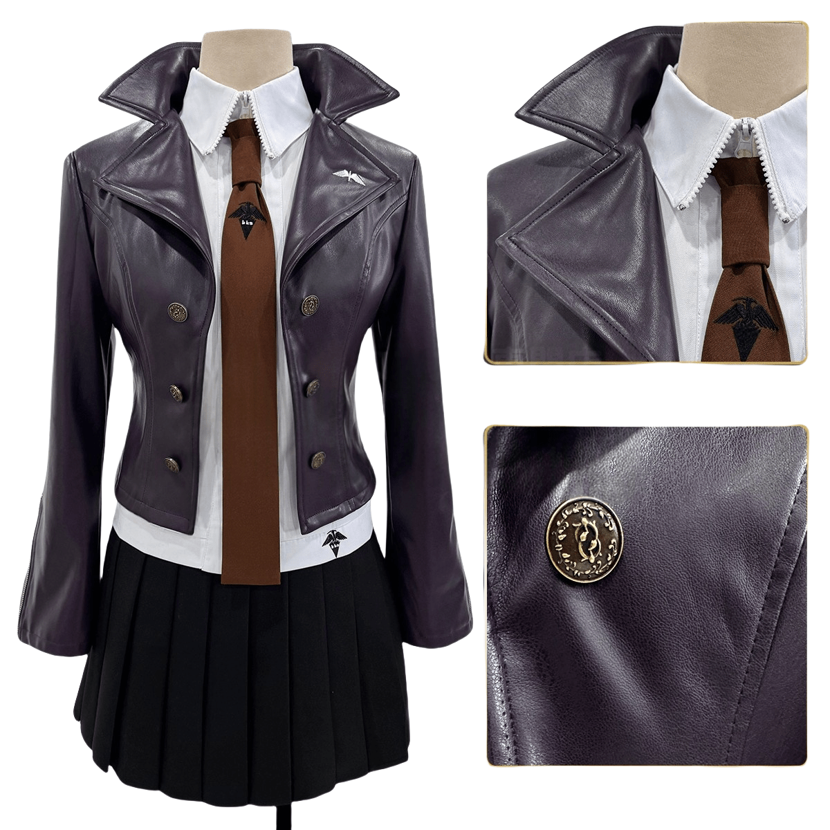 Kirigiri Kyouko Cosplay Costume - Danganronpa Game Character Outfit - Coscosmos Kirigiri Kyouko Cosplay Costume - Danganronpa Game Character Outfit - Coscosmos