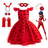 Ladybug Costume for Kids - French Ladybug Cosplay Dress for Role Play - Coscosmos