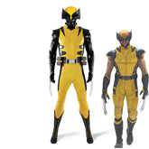Marvel Wolverine Classic Yellow Suit Full Set Cosplay Costume, X - Men Logan Superhero Outfit for Adult Cosplay - Coscosmos
