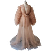 Maternity Cosplay Costume Mesh Photography Dress with 3D Patterns for Halloween Parties and Photo Shoots - Coscosmos