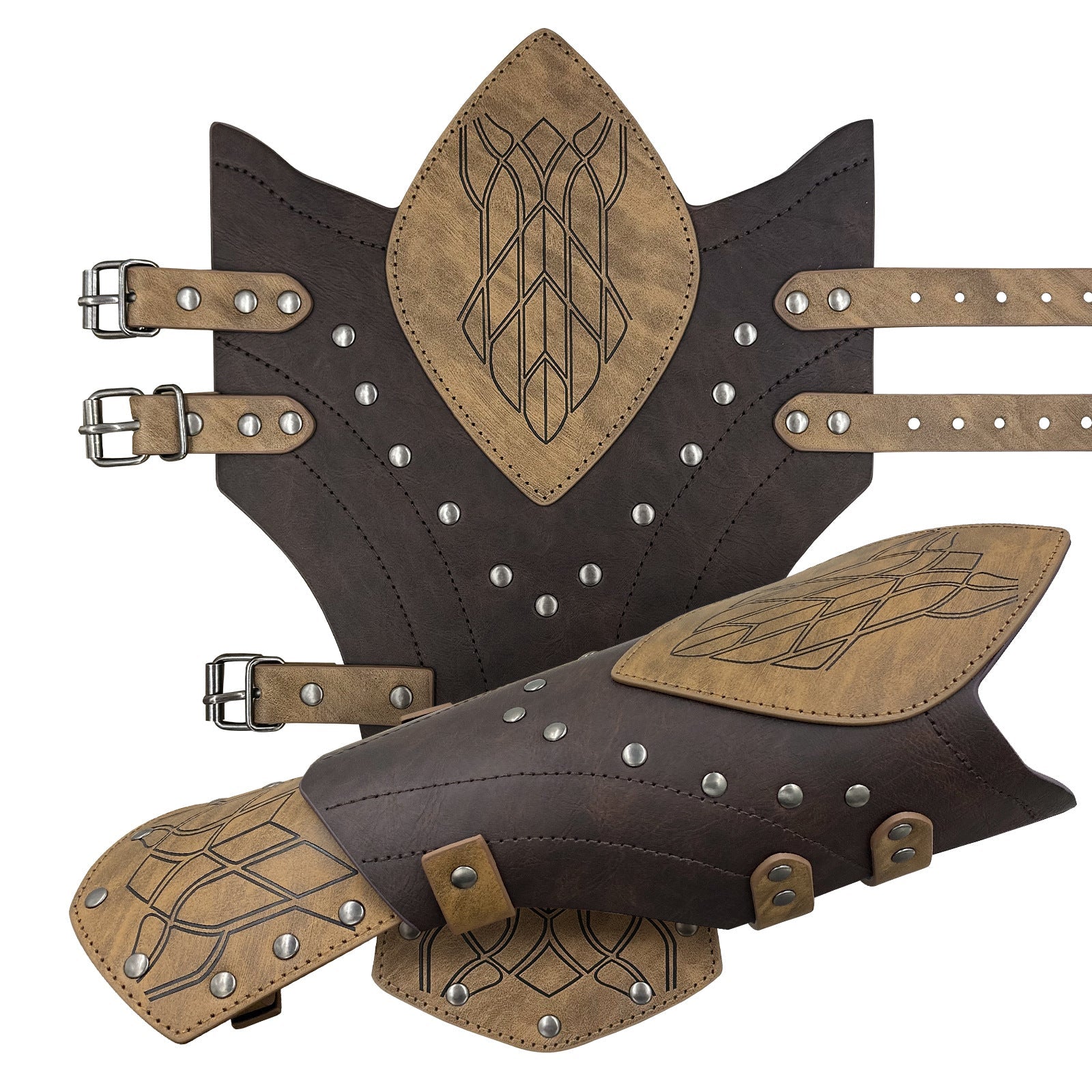 Medieval Elf Bracers Nordic Viking Style Cosplay Arm Guards for Authentic Costume Look - Coscosmos Medieval Elf Bracers Nordic Viking Style Cosplay Arm Guards for Authentic Costume Look - Coscosmos