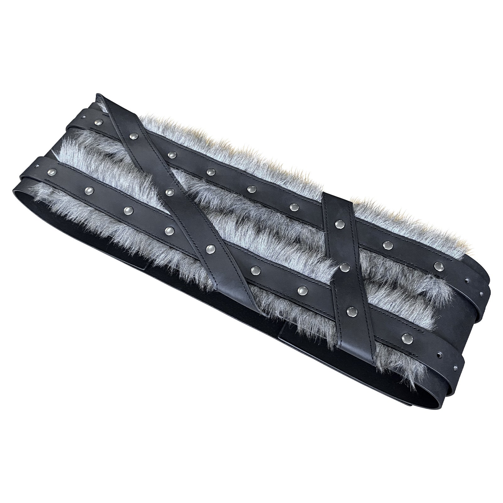Medieval Fur Wide Belt Nordic Viking Warrior Waist Cincher - Authentic Viking Accessory - Coscosmos Medieval Fur Wide Belt Nordic Viking Warrior Waist Cincher - Authentic Viking Accessory - Coscosmos