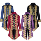 Medieval Punk Retro Tailcoat for Men - Vintage Gothic Long Coat - Coscosmos