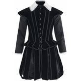 Men's Black Tudor Renaissance Elizabethan Medieval贵族 Prince King Costume Set with Doublet and Pumpkin Breeches - Coscosmos