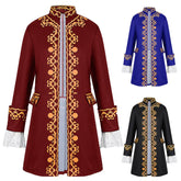 Men's European Medieval Gold - Trimmed Baroque Aristocrat Costume for Opera Stage Performance - Coscosmos