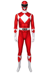MMPR Red Ranger Suit Cosplay Jumpsuit – Mighty Morphin Power Rangers Costume - Coscosmos