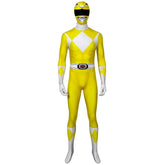 MMPR Yellow Ranger Suit Costume Cosplay Jumpsuit - Power Rangers Inspired Outfit - Coscosmos