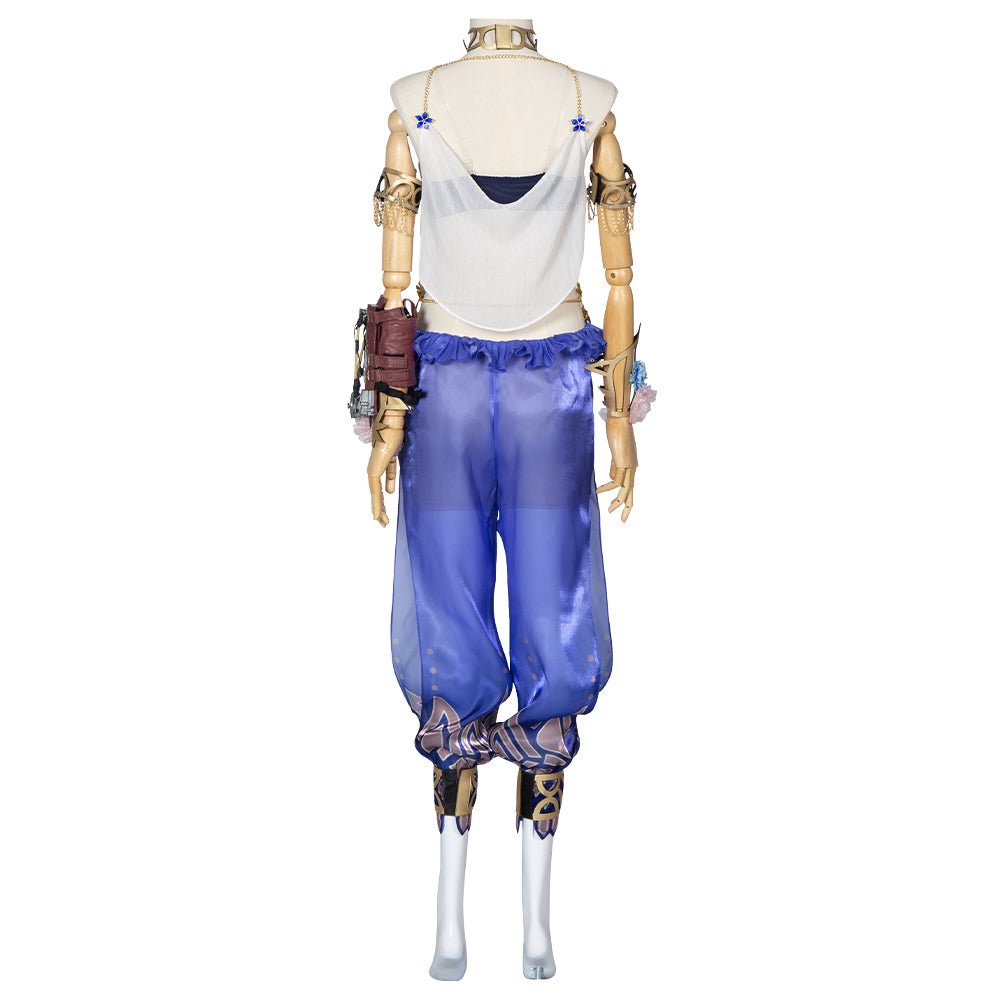 Naraka Bladepoint Canaan Blue Sexy Exotic Clothing Halloween Cosplay Costume Full Set - Coscosmos Naraka Bladepoint Canaan Blue Sexy Exotic Clothing Halloween Cosplay Costume Full Set - Coscosmos