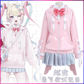 Needy Girl Overdose Amatsuka Sweater Cosplay Full Set Casual Outfit for Women - Coscosmos