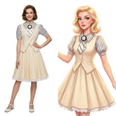 New Arrival Wicked Cosplay Costume: Glinda the Good Witch Musical Halloween Stage Performance Dress - Coscosmos