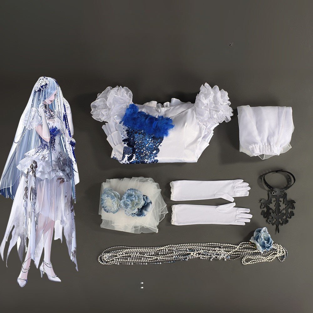 New Path to Nowhere Cosplay Costume Carmen Net Drunken Together Game Grin Ghost Bride Anime Cheongsam - Coscosmos New Path to Nowhere Cosplay Costume Carmen Net Drunken Together Game Grin Ghost Bride Anime Cheongsam - Coscosmos