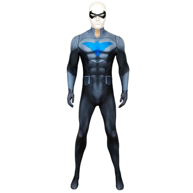Nightwing Son of Bruce Wayne Cosplay Costume - The Dark Knight's Legacy Outfit - Coscosmos Nightwing Son of Bruce Wayne Cosplay Costume - The Dark Knight's Legacy Outfit - Coscosmos