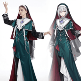 NU: Carnival Blanc - Silver Spell Nun Cosplay Costume Full Set - Coscosmos
