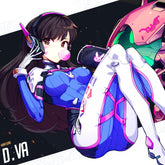 Overwatch 2 Cosplay Costume - D.Va Hana Song Full Set PU Leather Jumpsuit - Coscosmos