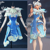 Overwatch Cosplay Costume - Kiriko White Fox Game Anime Dress - Coscosmos