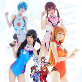 Overwatch D.Va Swimsuit Cosplay & Neon Genesis Evangelion Asuka/Leliel Full Bodysuit Game Costume Set - Coscosmos