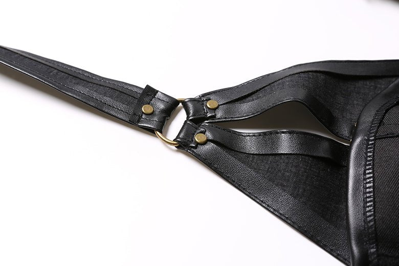 Plus - Size European Steampunk Leather Corset with Belt Halter Top - Victorian Gothic Lace - up Bustier - Coscosmos Plus - Size European Steampunk Leather Corset with Belt Halter Top - Victorian Gothic Lace - up Bustier - Coscosmos