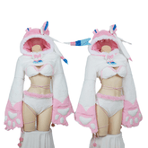 Pokémon Eeveelutions Sylveon Plush Cosplay Costume with Detachable Paws - Coscosmos