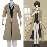 Premium Bungo Stray Dogs Dazai Osamu Cosplay Costume Full Set for Anime Convention - Coscosmos