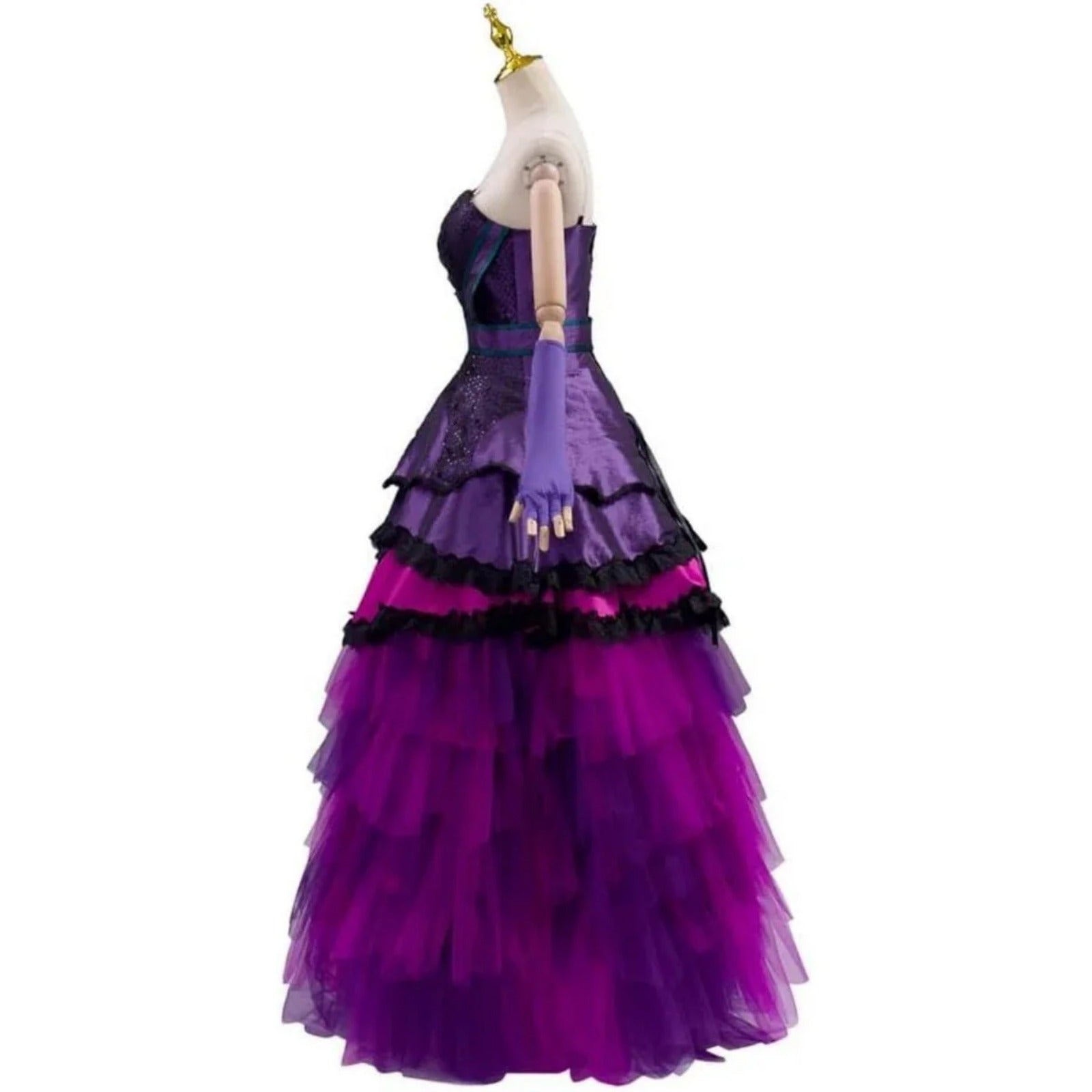 Princess Mal Serise Cospaly Costume Womens Purple/Red Ball Gown Gothic Evening Dress Suit - Coscosmos Princess Mal Serise Cospaly Costume Womens Purple/Red Ball Gown Gothic Evening Dress Suit - Coscosmos