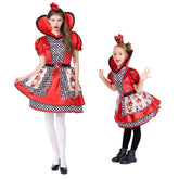 Queen of Hearts Cosplay Costume Alice in Wonderland Halloween Dress - Coscosmos