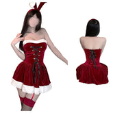 Sparkle this season in our Festive Christmas COS Outfit. This sexy Santa dress with faux fur trim is perfect for holiday parties and intimate gifts. - Coscosmos