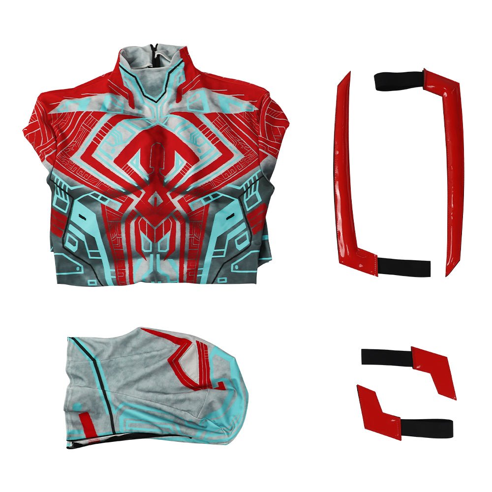 Spider - Man 2099 Patterns Cosplay Jumpsuit Outfit Halloween Costume Bodysuit Suit - Coscosmos Spider - Man 2099 Patterns Cosplay Jumpsuit Outfit Halloween Costume Bodysuit Suit - Coscosmos