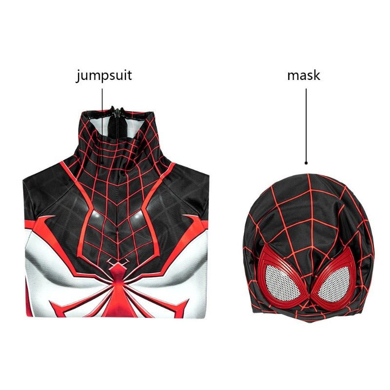 Spider - Man Miles Morales T.R.A.C.K. Suit Kids Jumpsuit Cosplay Costume - Coscosmos Spider - Man Miles Morales T.R.A.C.K. Suit Kids Jumpsuit Cosplay Costume - Coscosmos