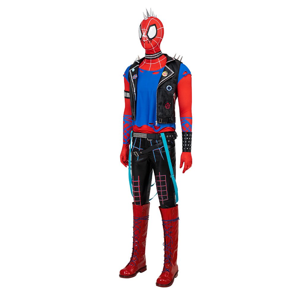 Spider - Punk Hobart Brown Costume Set | Spider - Man Across the Spider - Verse Cosplay - Coscosmos Spider - Punk Hobart Brown Costume Set | Spider - Man Across the Spider - Verse Cosplay - Coscosmos