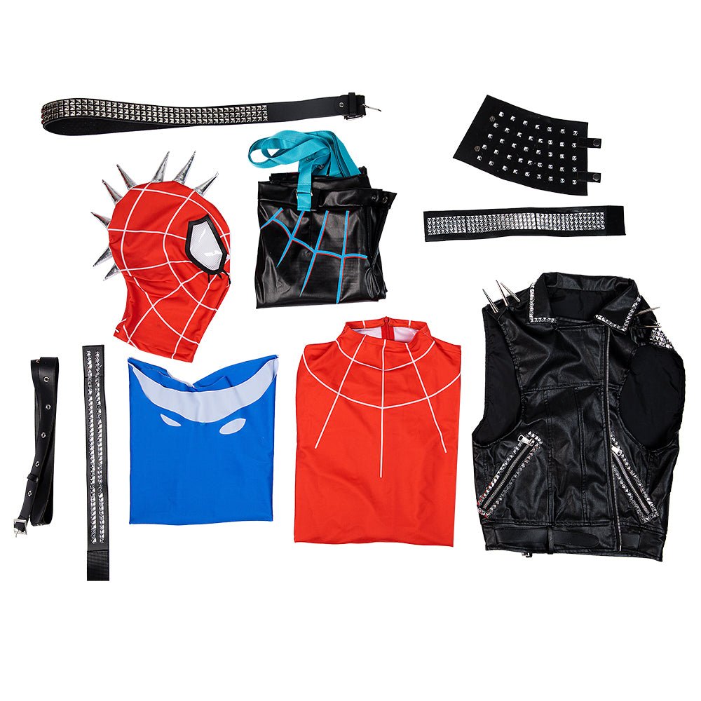 Spider - Punk Hobart Brown Costume Set | Spider - Man Across the Spider - Verse Cosplay - Coscosmos Spider - Punk Hobart Brown Costume Set | Spider - Man Across the Spider - Verse Cosplay - Coscosmos