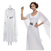 Star Wars: A New Hope Complete Princess Leia White Ceremonial Gown Costume - Coscosmos