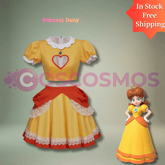 Super Mario Princess Daisy Orange Crop Top and Skirt Two - Piece Set - Coscosmos