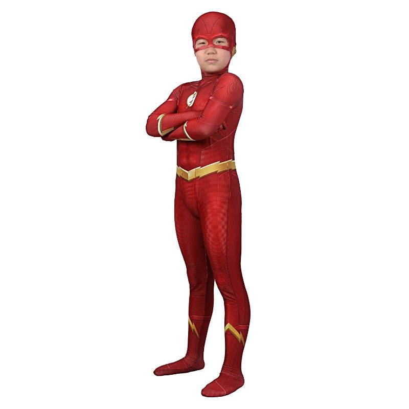 The Flash Season 5 Barry Allen Cosplay Costume Jumpsuit Mask Full Set 3D Print - Coscosmos The Flash Season 5 Barry Allen Cosplay Costume Jumpsuit Mask Full Set 3D Print - Coscosmos