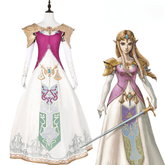 The Legend of Zelda: Twilight Princess Princess Zelda Cosplay Dress Full Royal Outfit - Coscosmos
