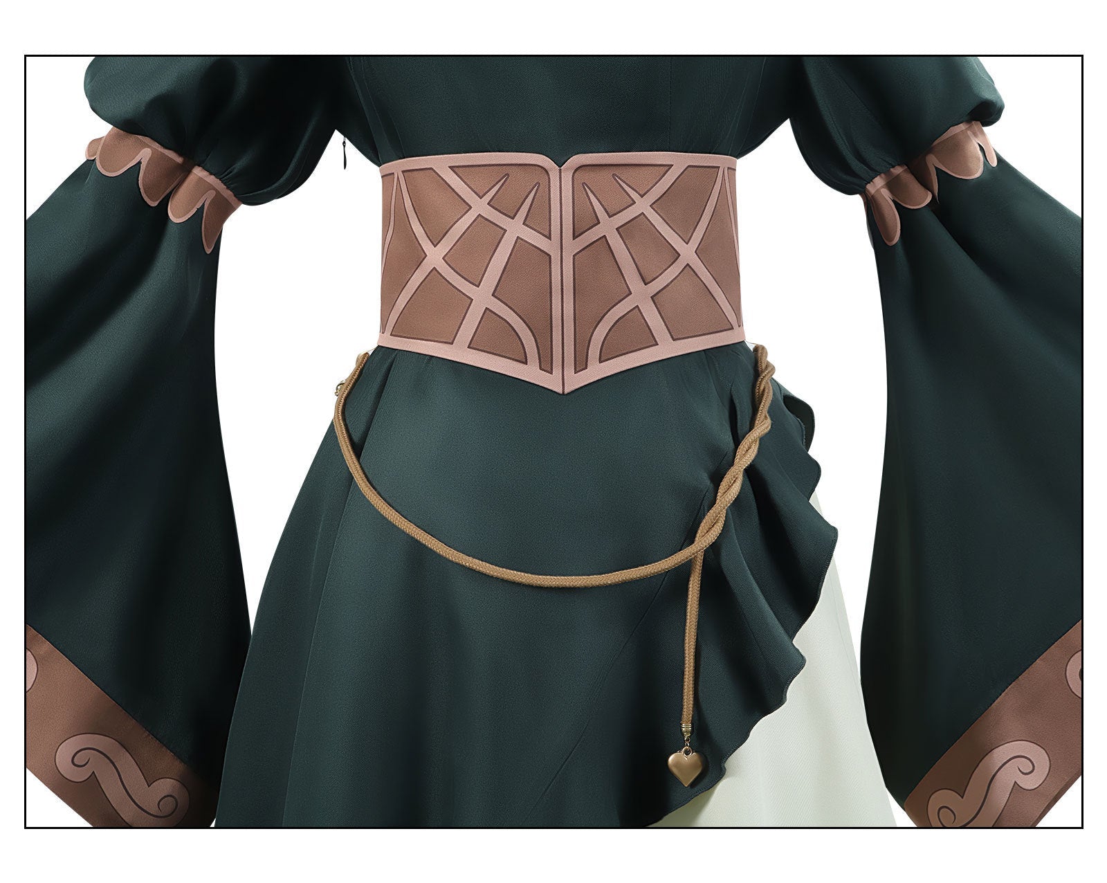 The Lord of the Rings Éowyn Green Court Gown – Helm’s Deep Cosplay Costume - Coscosmos The Lord of the Rings Éowyn Green Court Gown – Helm’s Deep Cosplay Costume - Coscosmos