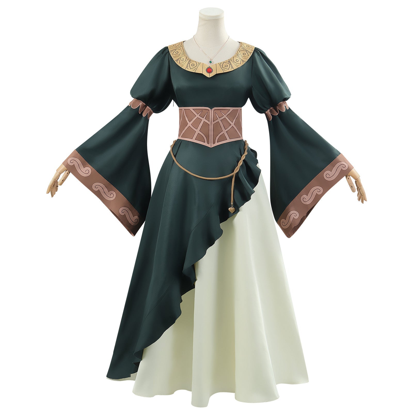The Lord of the Rings Éowyn Green Court Gown – Helm’s Deep Cosplay Costume - Coscosmos The Lord of the Rings Éowyn Green Court Gown – Helm’s Deep Cosplay Costume - Coscosmos