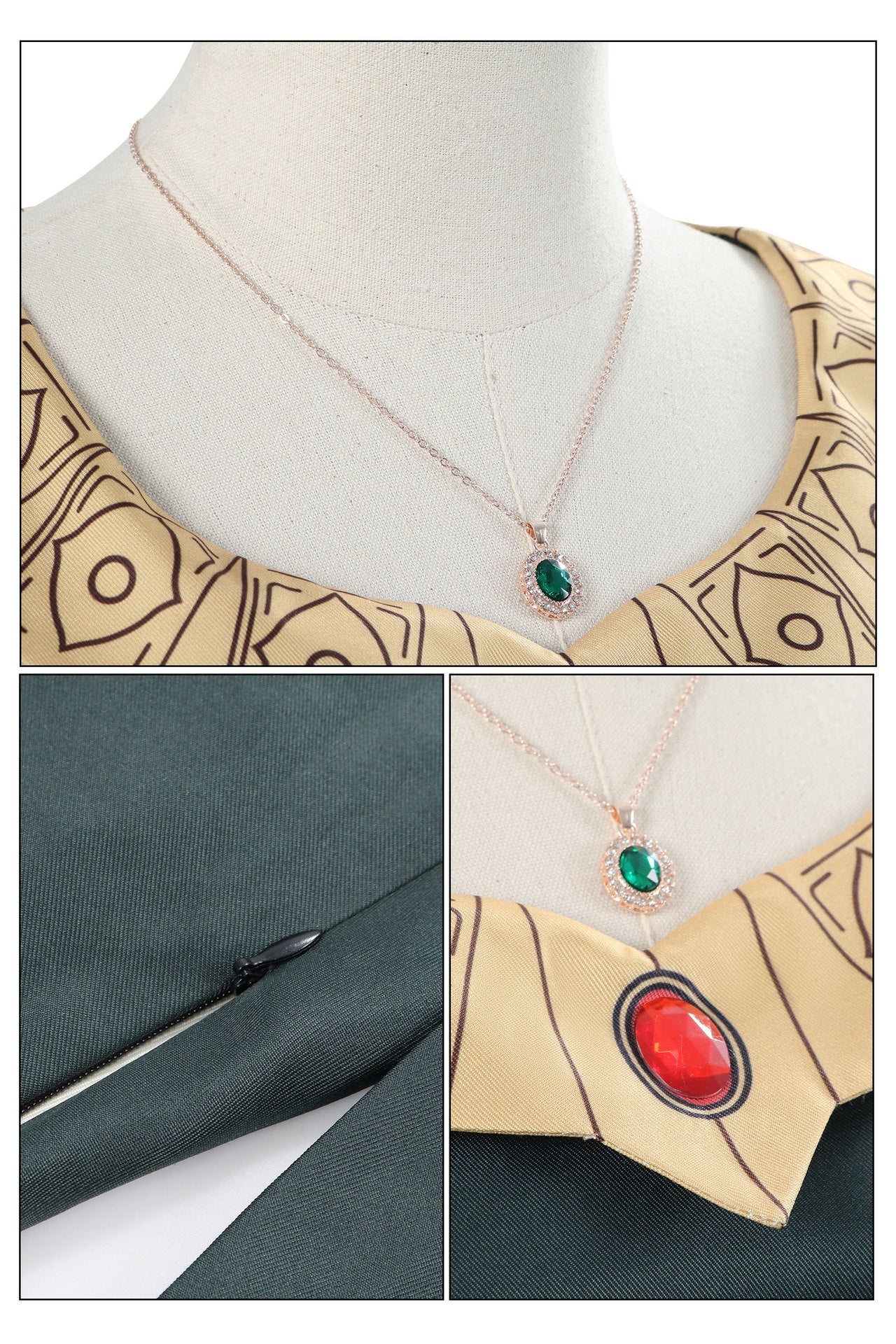 The Lord of the Rings Éowyn Green Court Gown – Helm’s Deep Cosplay Costume - Coscosmos The Lord of the Rings Éowyn Green Court Gown – Helm’s Deep Cosplay Costume - Coscosmos