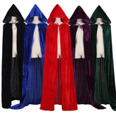 Vampire Cape Medieval Hooded Robe Cosplay Costumes - Coscosmos