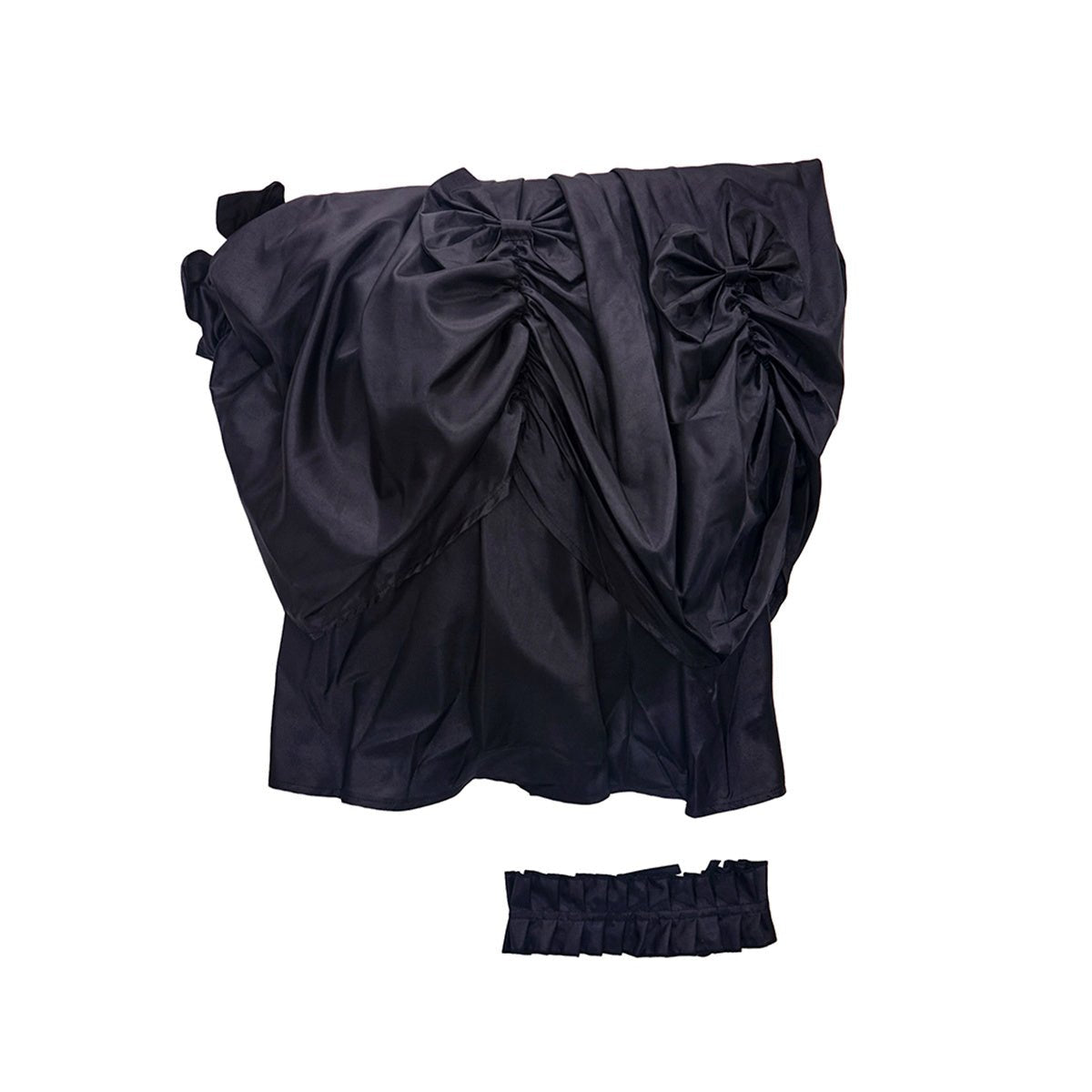 Victoria Black Dress with Bow Hemline - Elegant Cosplay Costume - Coscosmos Victoria Black Dress with Bow Hemline - Elegant Cosplay Costume - Coscosmos