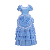 Victoria Blue Striped Dress Cosplay Costume – Elegant Anime - Inspired Outfit - Coscosmos