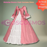 Victorian Rococo Maid Costume Dress for Women, 1800s Inspired Gothic Dress for Halloween, Cosplay, and Party - Coscosmos