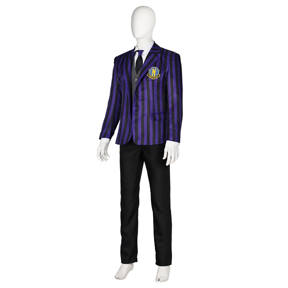Wednesday Addams Cosplay Costume - Embrace the Gothic Charm - Coscosmos Wednesday Addams Cosplay Costume - Embrace the Gothic Charm - Coscosmos
