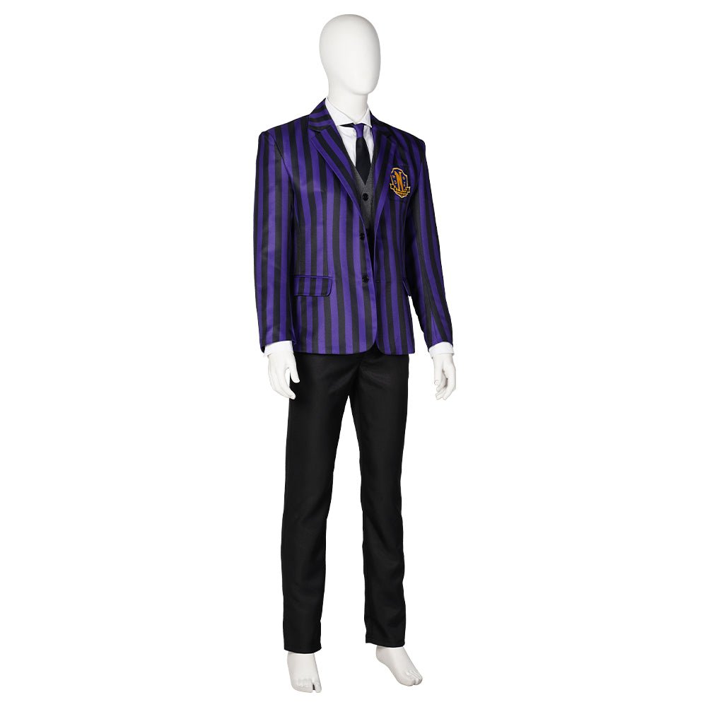 Wednesday Addams Cosplay Costume - Embrace the Gothic Charm - Coscosmos Wednesday Addams Cosplay Costume - Embrace the Gothic Charm - Coscosmos