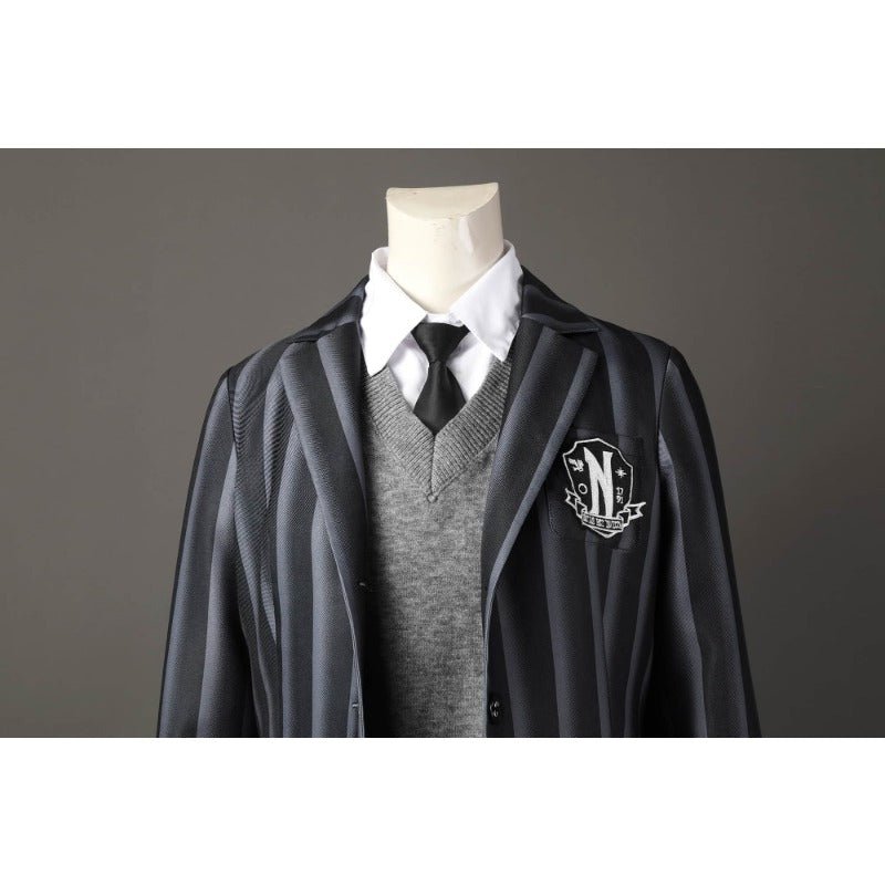 Wednesday Addams Cosplay Costume School Uniform Full Set for Kids and Adults - Coscosmos Wednesday Addams Cosplay Costume School Uniform Full Set for Kids and Adults - Coscosmos