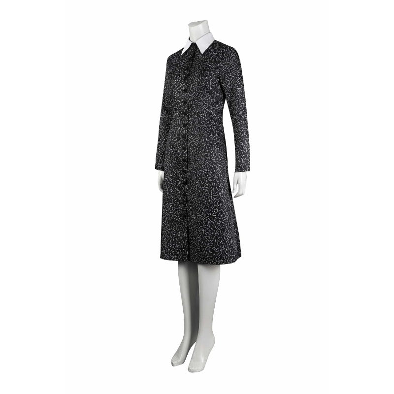 Wednesday Addams Cosplay Costume - The Addams Family Gothic Halloween Outfit - Coscosmos Wednesday Addams Cosplay Costume - The Addams Family Gothic Halloween Outfit - Coscosmos
