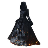 Witch Dress with Hood - Skull Sorceress Cosplay Costume for Stage Performance - Coscosmos
