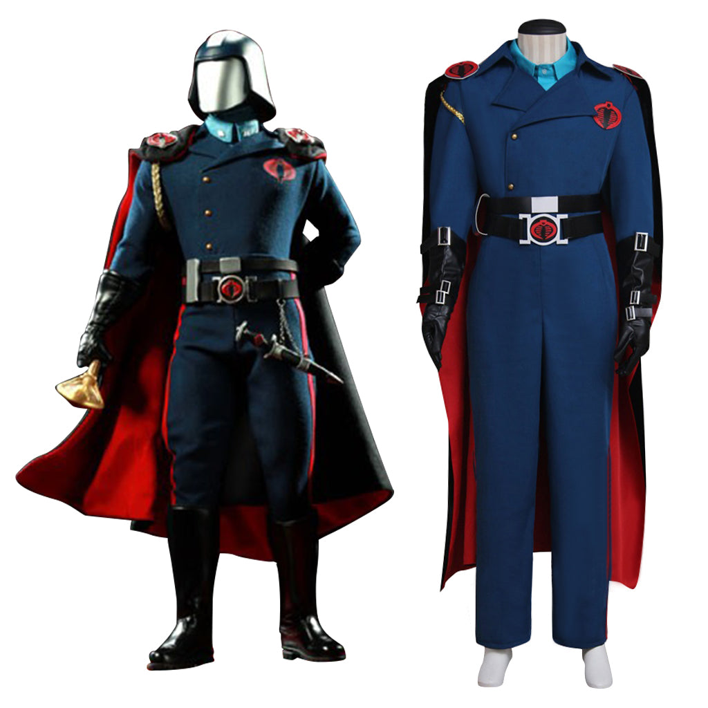 Cobra Commander Cosplay Costume with Cloak