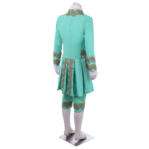 18th Century Rococo Men’s Court Dress - Green Retro Colonial Suit | Coscomos Medieval Series