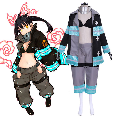 Fire Force Enen no Shouboutai Kotatsu Tamaki Battle Suit Cosplay Costume