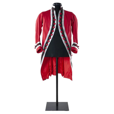 18th Century Men’s Rococo Red Frock Jacket - Noble King Prince Costume | Custom Theater Outfit